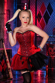 Playgirl Korsett „Red Duchess“ aus Satin mit opulenter Spitzenauflage