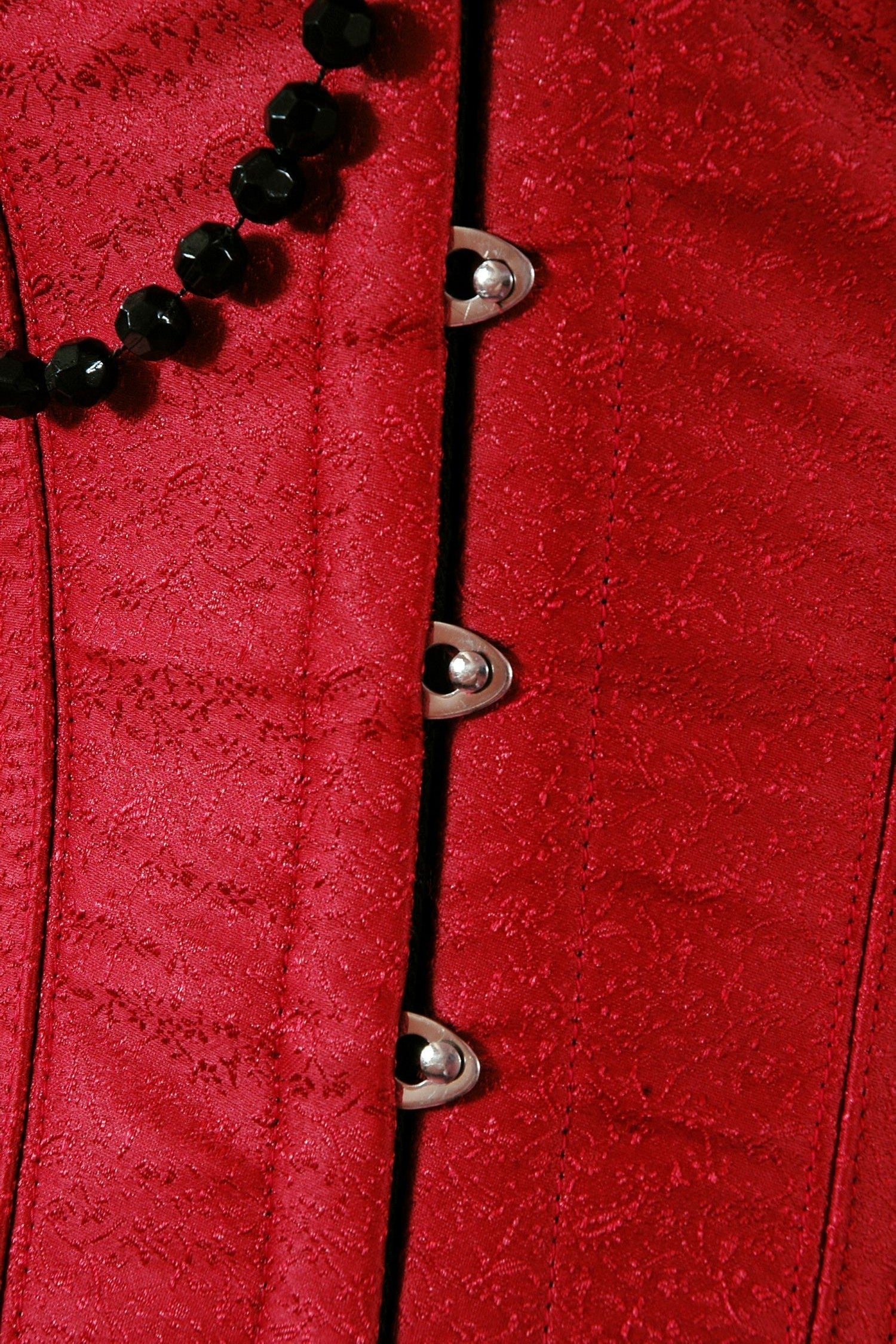 Playgirl Stahlkorsett aus Jacquard mit Blumenmuster und Ruby-Design