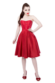 Die Dame im roten Korsettkleid